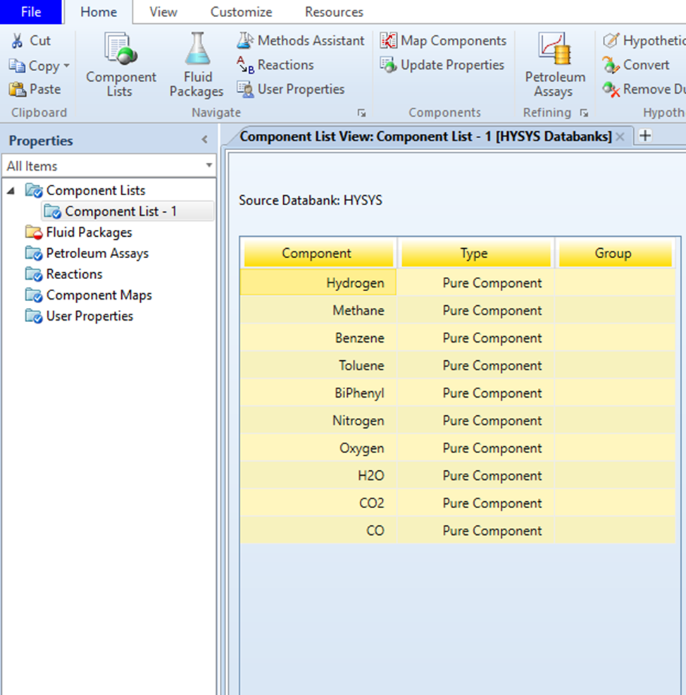 Component selection